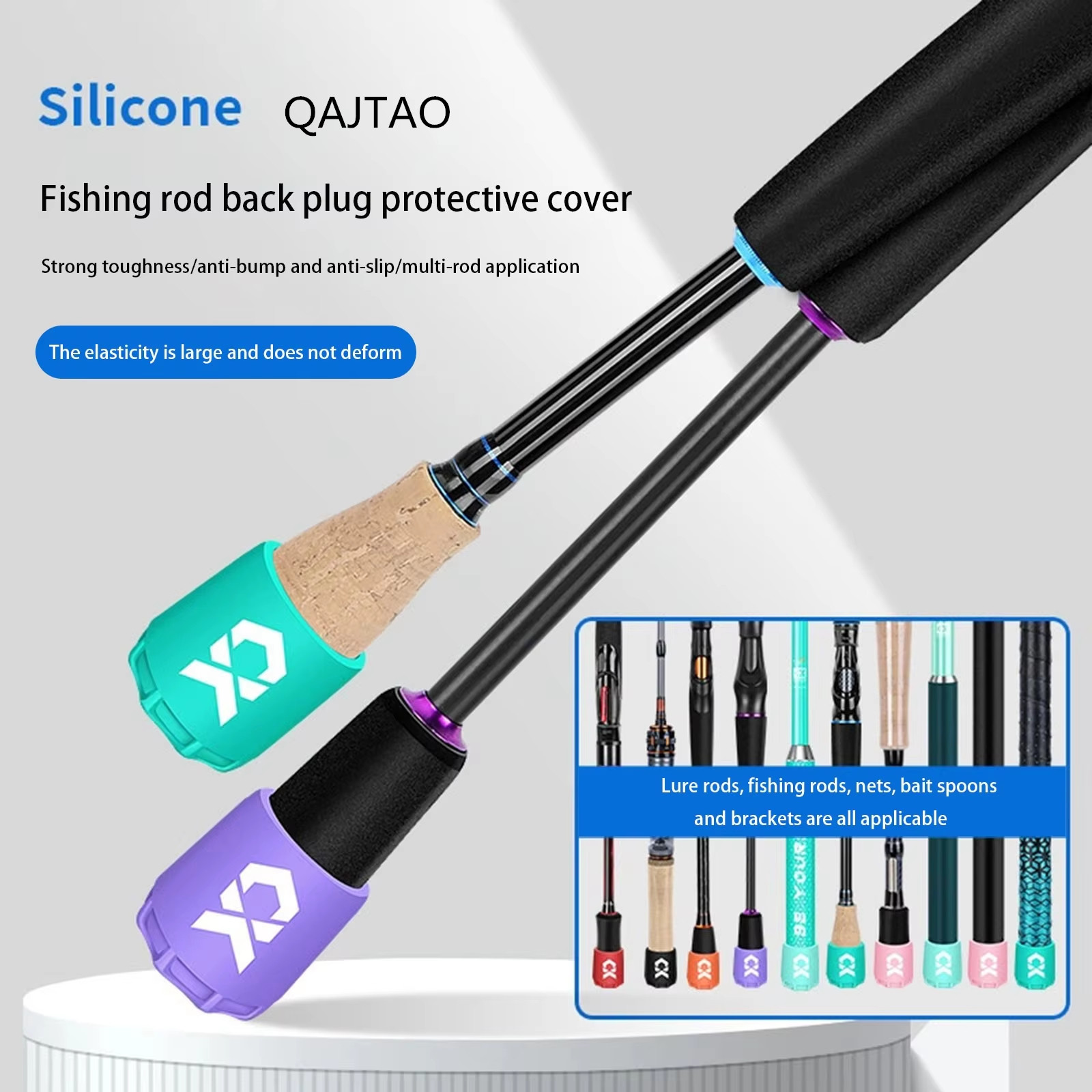 Fishing Line Dispenser - Silicone Fishing Rod End Cap Protector